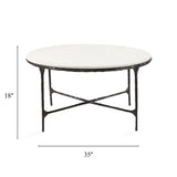 Ramona Marble Coffee Table - Black - Complete Home Furnish