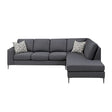 Logan 9865 Sectional in Charcoal Complete Home Furnish