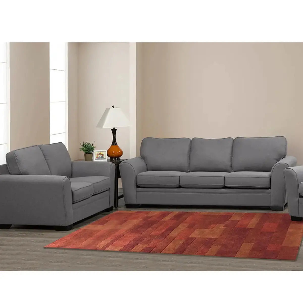 Sorrento 9555 Sofa Set in Grey Sofa by Fancy