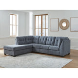 Ashley Marleton Sectional with Chaise in Denim Signature Design by Ashley