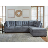 Ashley Marleton Sectional with Chaise in Denim Signature Design by Ashley