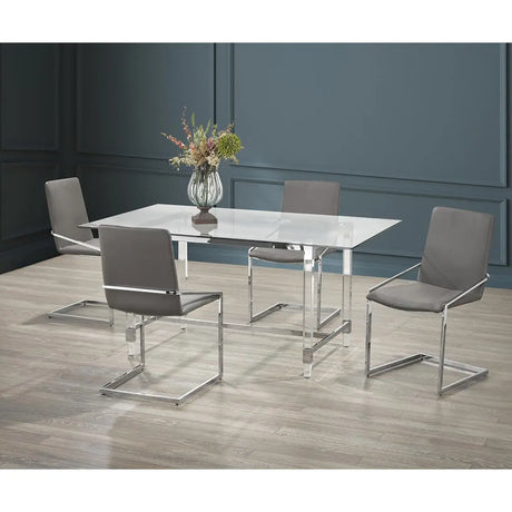 Magnum 5-Piece Dining Set in Grey Brassex