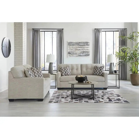 Ashley Mahoney Sofa Set in Pebble Signature Design by Ashley