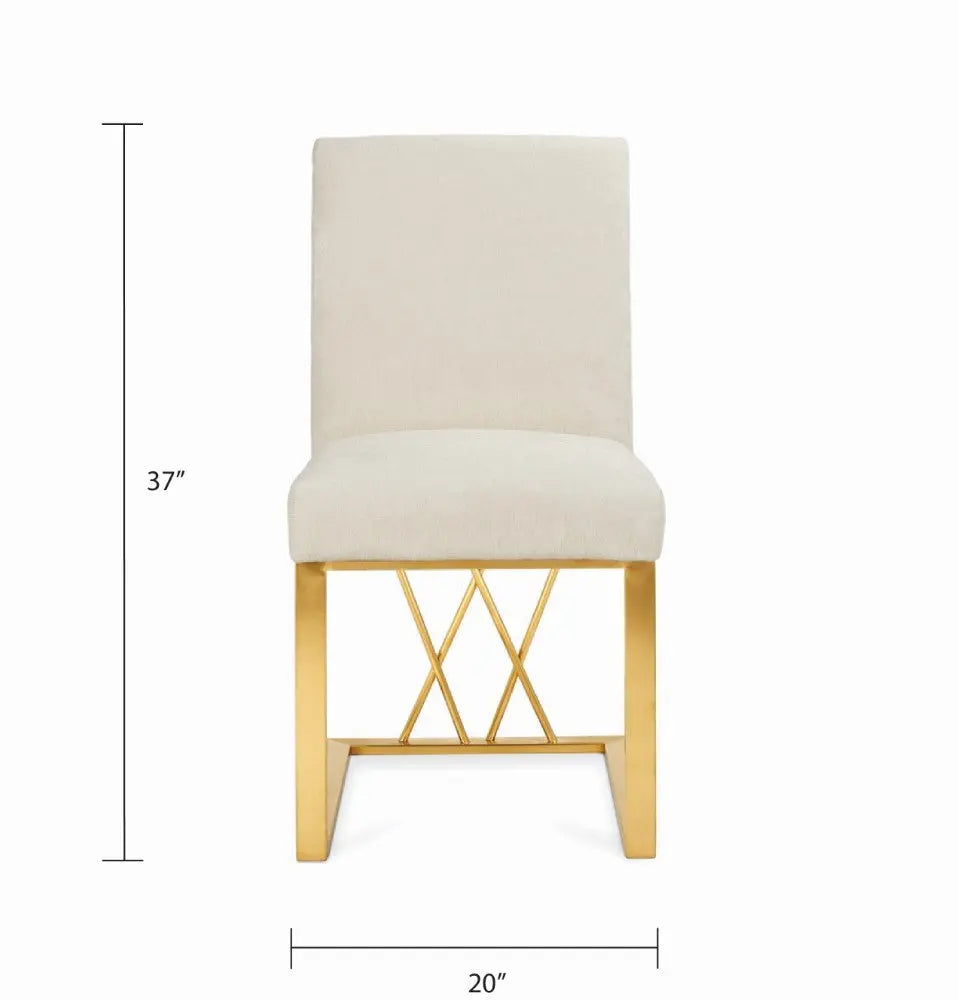 Fortina Dining Chair - Brushed Gold - Xcella Furniture