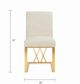 Fortina Dining Chair - Brushed Gold - Xcella Furniture