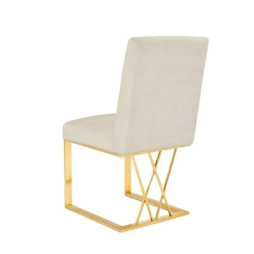 Fortina Dining Chair - Brushed Gold - Xcella Furniture