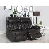 Merrion Leathaire Reclining Sofa Set in Brown Kwality