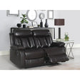 Merrion Leathaire Reclining Loveseat in Brown Kwality