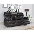 Merrion Leathaire Reclining Sofa in Brown Kwality