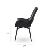 Bromley Swivel Dining Chair - Black - Xcella Furniture