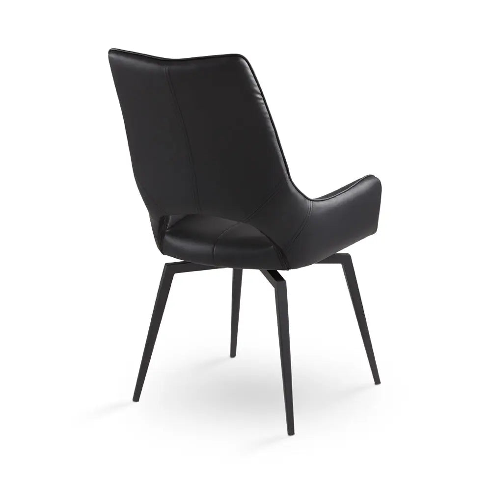 Bromley Swivel Dining Chair - Black - Xcella Furniture