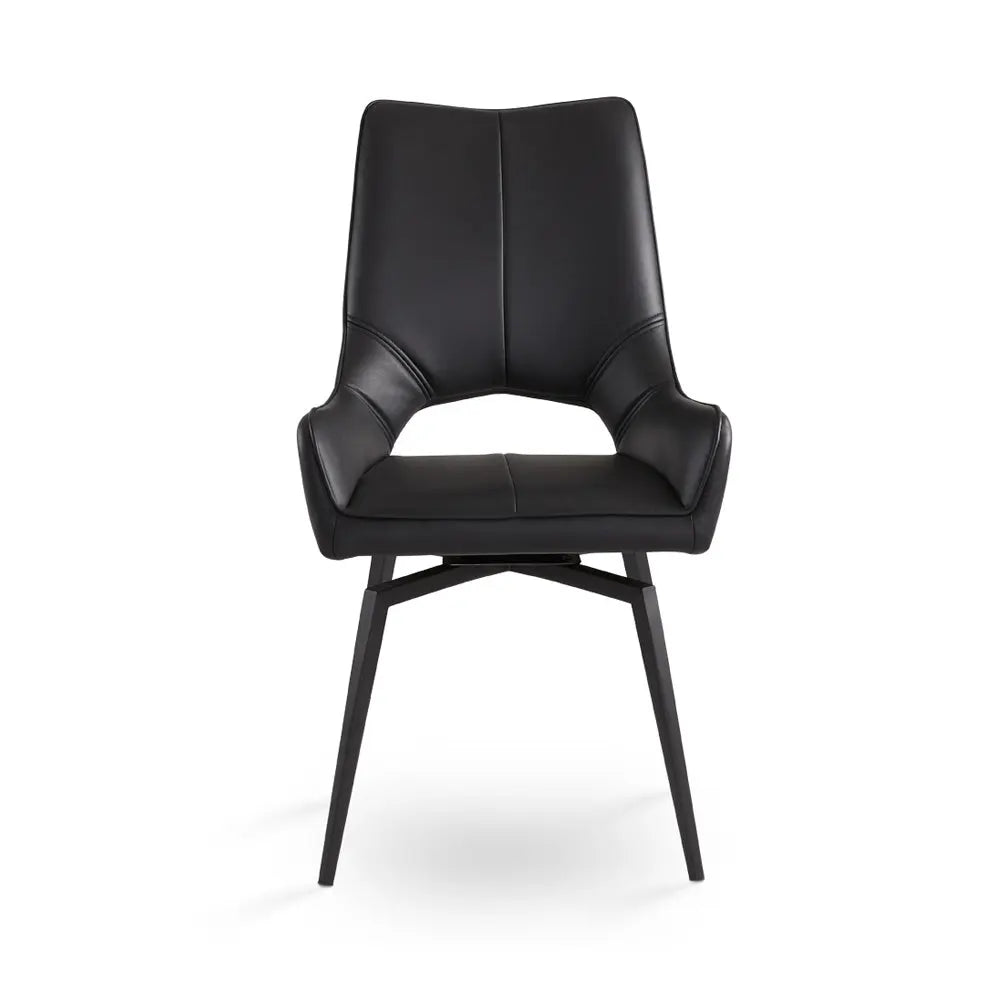 Bromley Swivel Dining Chair - Black - Xcella Furniture