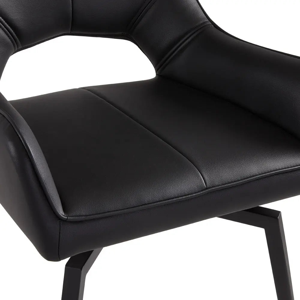 Bromley Swivel Dining Chair - Black - Xcella Furniture