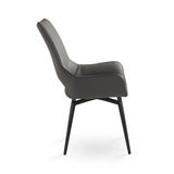 Bromley Swivel Dining Chair - Black - Xcella Furniture