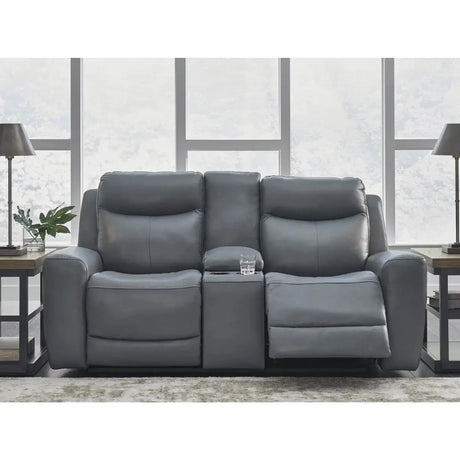 Ashley Mindanao Reclining Sofa in Steel Signature Design by Ashley