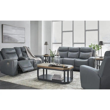 Ashley Mindanao Reclining Sofa in Steel Signature Design by Ashley