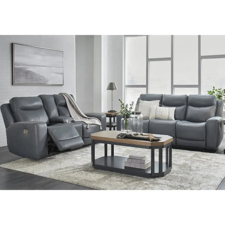 Ashley Mindanao Reclining Sofa in Steel Signature Design by Ashley