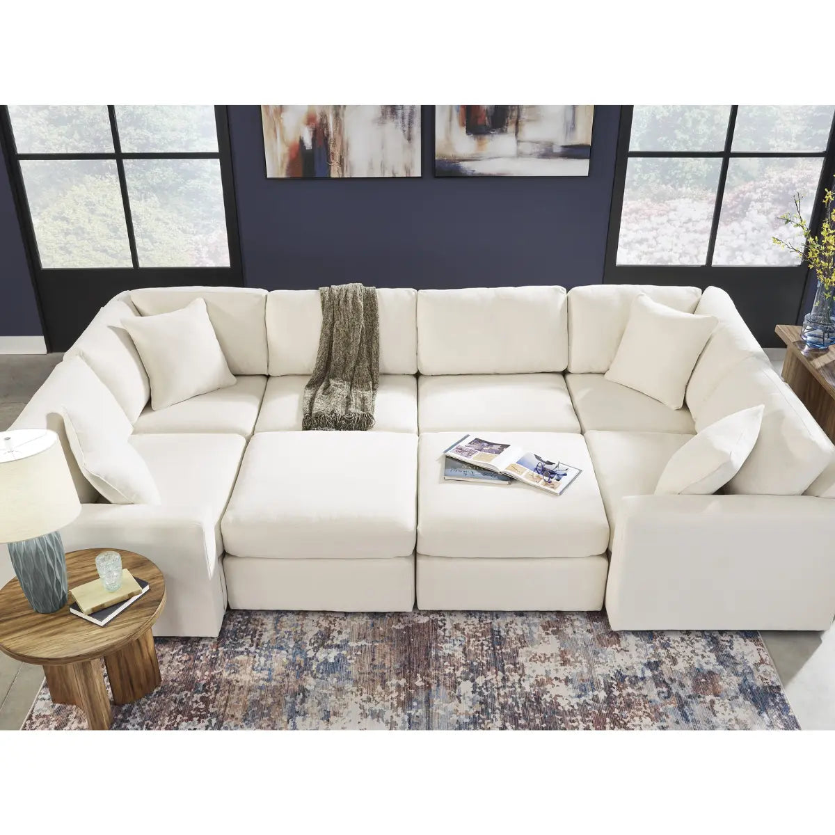 Ashley Modmax Sectional with Ottoman in Osyster Signature Design by Ashley