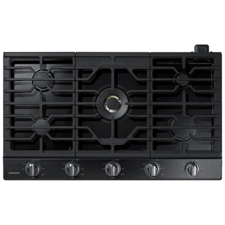 Samsung 36 inch 5-Burner Gas Cooktop in Black Stainless Steel NA36N7755TG - Complete Home Furnish