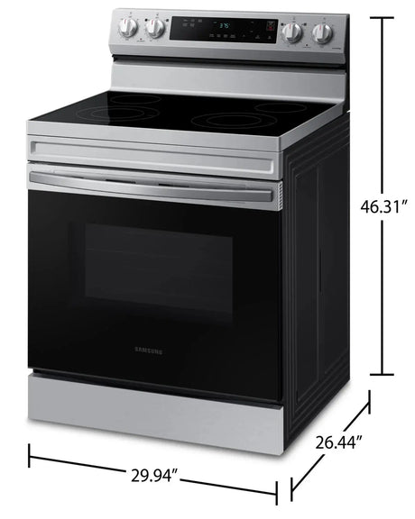 Samsung 30 inch 6.3 cu. ft. Freestanding Electric Range in Stainless Steel NE63A6111SS Samsung