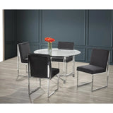 Oxford 5-Piece Dining Set in Black Brassex