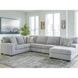 Ashley Pembrey Sectional with Chaise in Pewter Signature Design by Ashley