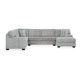 Ashley Pembrey Sectional with Chaise in Pewter Signature Design by Ashley