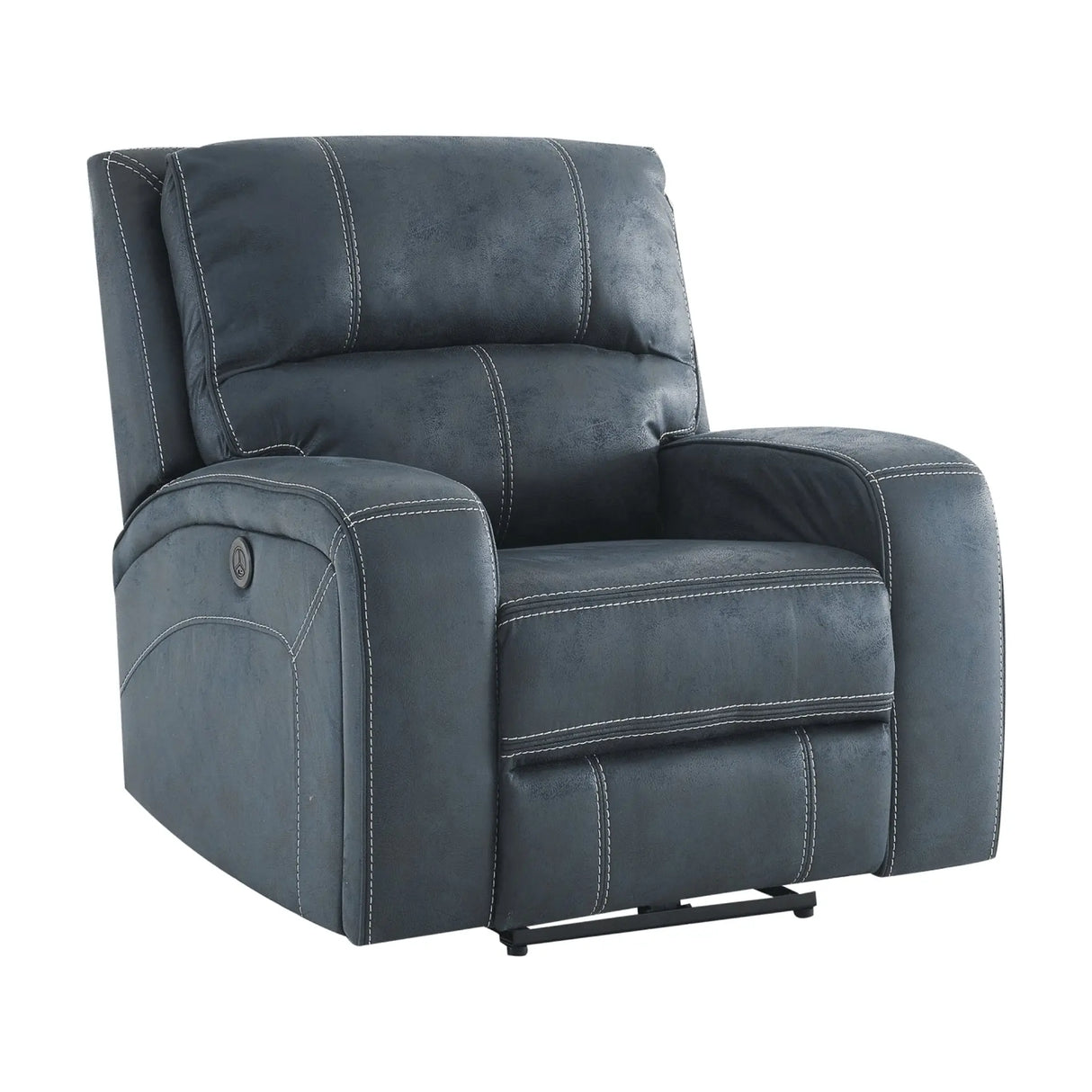 Perth Power Reclining Sofa Set in Stone Grey Blue Kwality