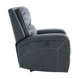 Perth Power Recliner in Stone Grey Blue Kwality