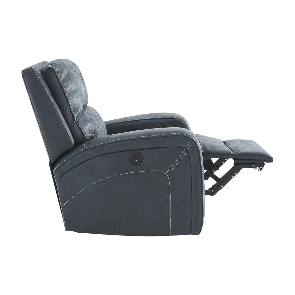 Perth Power Recliner in Stone Grey Blue Kwality