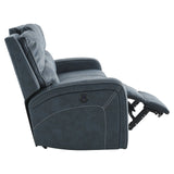 Perth Power Reclining Sofa in Stone Grey Blue Kwality