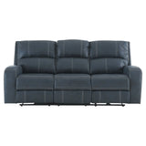 Perth Power Reclining Sofa in Stone Grey Blue Kwality