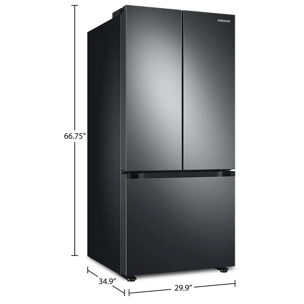 Samsung 30 inch 22.1 Cu. Ft. French-Door Refrigerator in Black Stainless RF22A4111SG Samsung