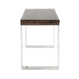 Railwood Desk Wood Glass Top - Complete Home Furnish