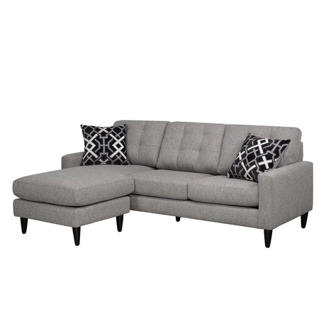 Sofa by Fancy Rebel Series 2 pc Fabric Sectional in Ash Grey Sofa by Fancy