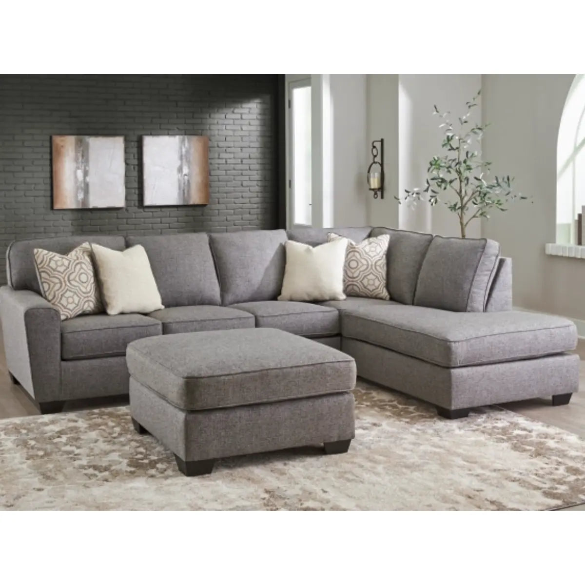 Ashley Reydell Sectional in Charcoal Signature Design by Ashley