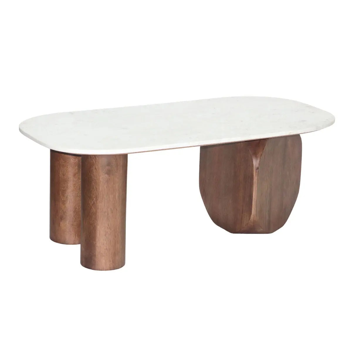 Sasha Coffee Table in Walnut/White Brassex