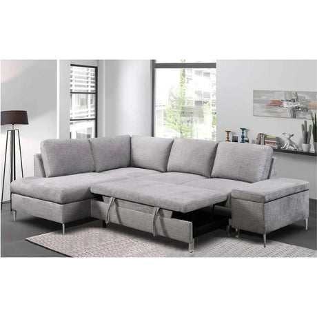 9022 Sofa Bed Sectional with Storage Bench IF