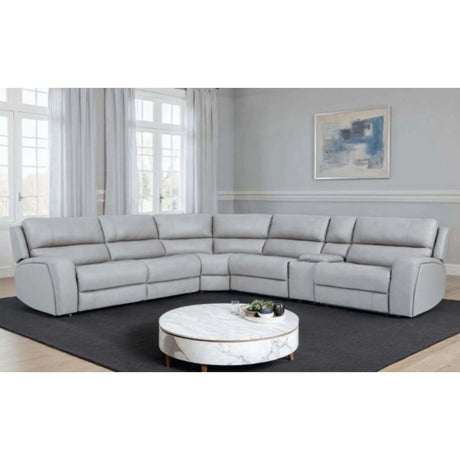 Storm Genuine Leather Power Recliner Sectional Trendz