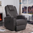 Titus Leather Reclining Chair in Chocolate Titus