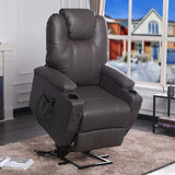 Titus Leather Reclining Chair in Chocolate Titus