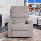 Titus Fabric Reclining Chair in Beige Titus