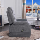 Titus Fabric Reclining Chair in Charcoal Titus