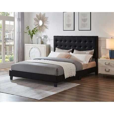 Titus Alice Bonded Leather Upholstered Bed Titus