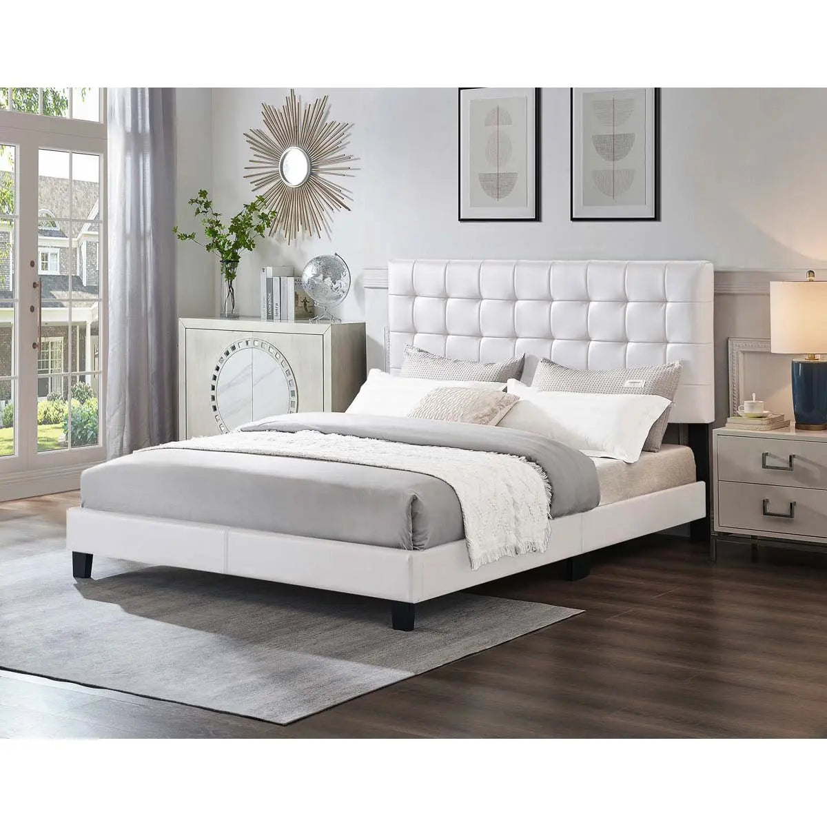 Titus Alice Bonded Leather Upholstered Bed Titus