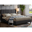 T2190 Deep Panel Tufted Bed in Charcoal Titus