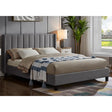 T2190 Deep Panel Tufted Bed in Grey Titus