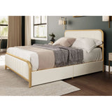 Modern Storage Bed in White T2334 Titus