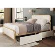 Modern Storage Bed in White T2334 Titus