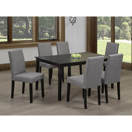 7 pc Dining room set in grey